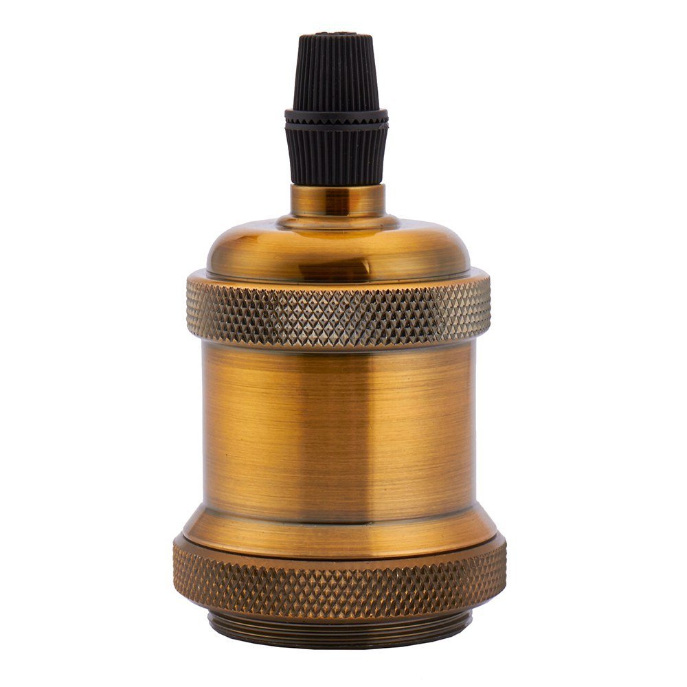 iSunMoon Screw Thread Keyless Light Socket – Polished Solid Brass Finish – Retro Vintage Light Socket – Edison Pendant Light Socket – 100% Guarantee on Light Socket!